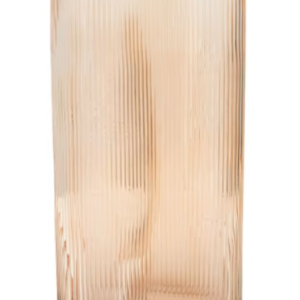 Figure-8 Amber Ribbed Vase