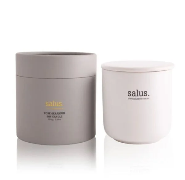 Salus - Rose Geranium Soy Candle - Image 2